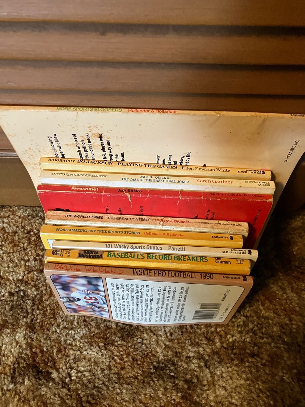 Scholastic Kids Sports Paperbacks - Red, Yellow, White, Brown Covers